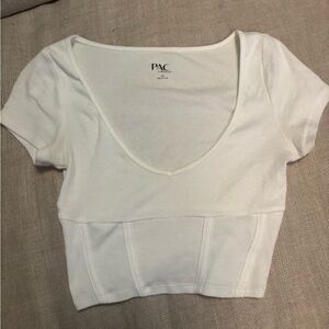 PacSun White Crop Top